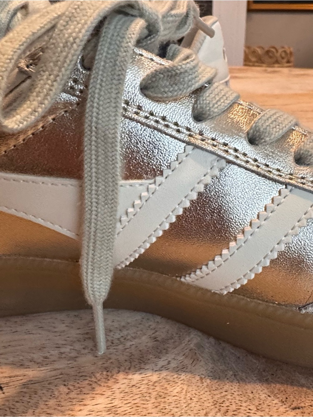 Gola Classics Viper Metallic Sneakers - Gold / Off-White - US Women's 6.5 - Picture 11 of 11